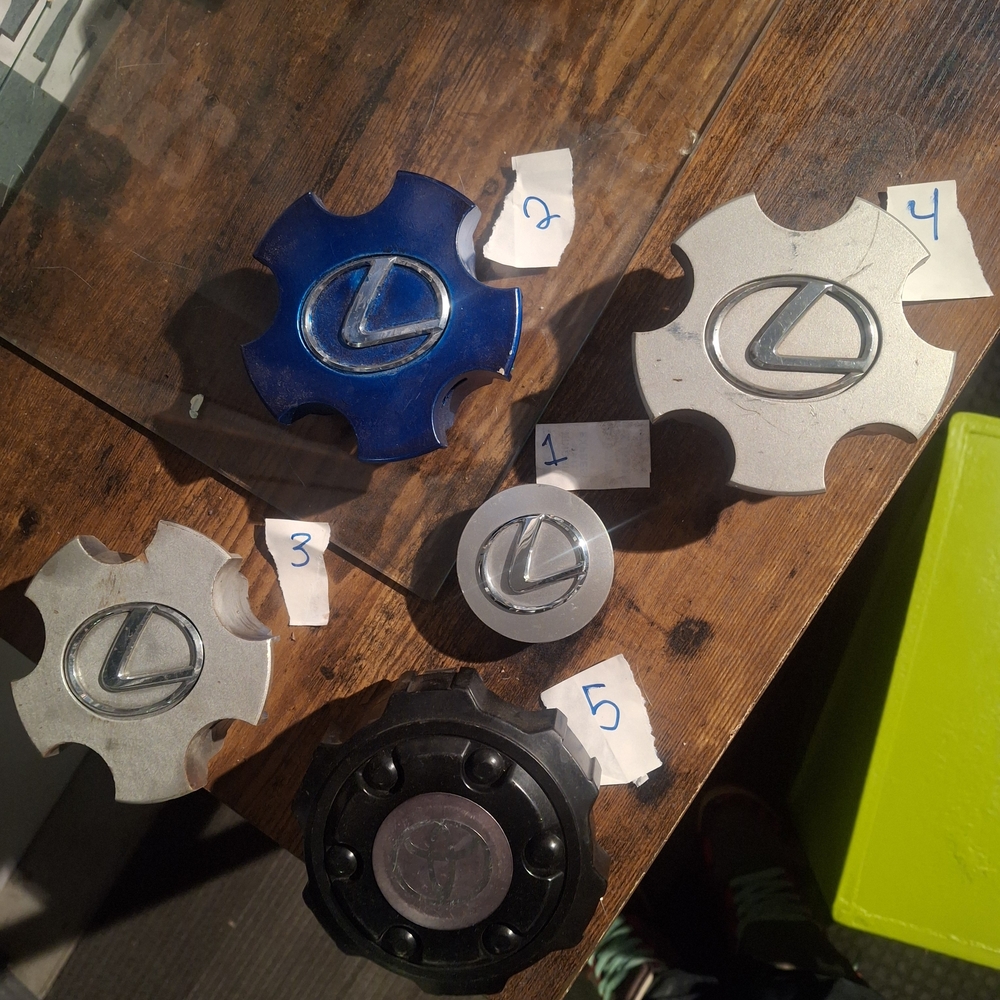 Lexus Wheel Center Caps Set - Blue, Silver, Black